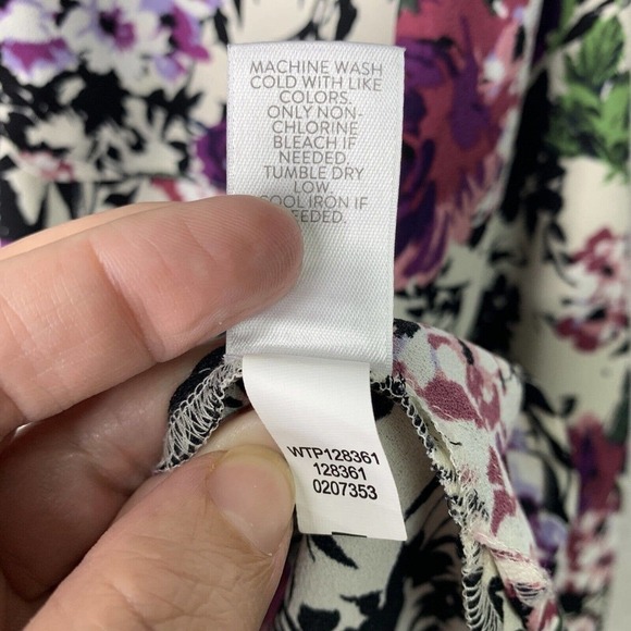 J Jill Floral Print Long Sleeve Button Up Blouse Womens Size Small Polyester - Picture 12 of 12